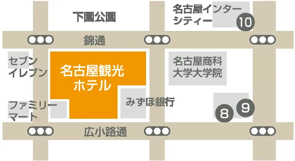 名古屋観光ホテル　周辺地図