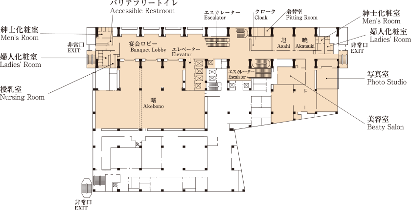 フロア案内 宴会 Mice 公式 名古屋観光ホテル 名古屋を代表するホテル 名古屋 伏見 栄駅