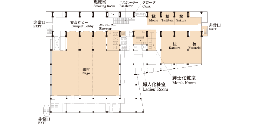 フロア案内 宴会 Mice 公式 名古屋観光ホテル 名古屋を代表するホテル 名古屋 伏見 栄駅