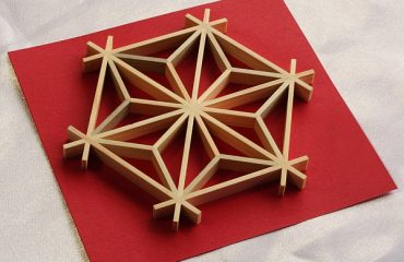 親子で楽しむ組子コースター作り体験